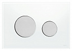 Кнопка смыва, стекло белое/клавиша хром матовый TECE Loop арт. 9240659